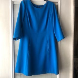 Blue 3/4 Length Sleeve Dress